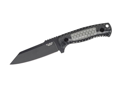 Ka-Bar Cool Name Reverse Tanto 7702 lama reverse tanto 1095 Cro-Van manico policarbonato fumo nido d'ape Les George - vista principale