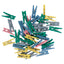 Mollettine mini - in legno - colori pastello - 25 mm  - Deco - conf. 45 pezzi