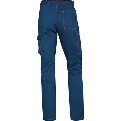 Pantalone da lavoro Panostrpa - sargia/poliestere/cotone/elastan - taglia XXL - blu/arancio - Deltaplus