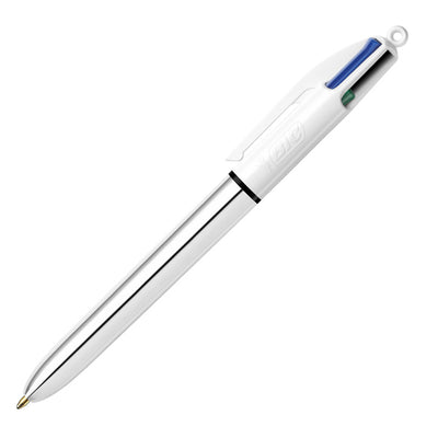 Penna sfera scatto multifunzione 4 Colours Shine - punta 1,0 mm - fusto colori assortiti - Bic - scatola 12 pezzi