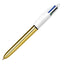 Penna sfera scatto multifunzione 4 Colours Shine - punta 1,0 mm - fusto colori assortiti - Bic - scatola 12 pezzi