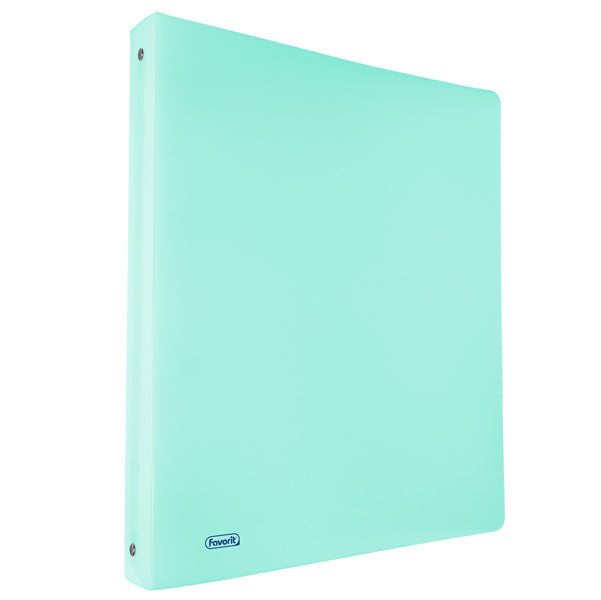 Raccoglitore Pastel - 22 x 30 cm - 4 anelli tondi 15 mm - PP - celeste - Favorit