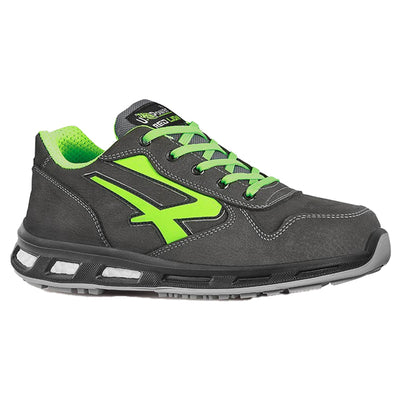 Calzatura di sicurezza Yoda S3 SRC Red Lion - pelle nabuk idrorepellente - numero 44 - grigio scuro/verde - U-Power