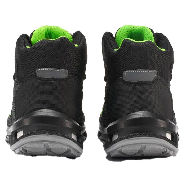 Calzatura di sicurezza Hard S3 SRC - pelle idrorepellente - numero 40 - grigio scuro/verde - U-Power