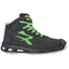 Calzatura di sicurezza Hard S3 SRC - pelle idrorepellente - numero 44 - grigio scuro/verde - U-Power