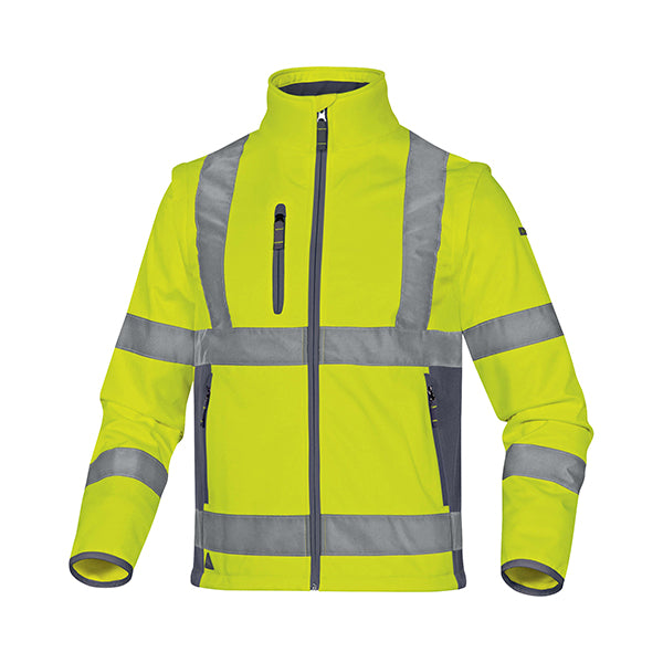 Giacca Softshell Moonlight 2 alta visibilità - poliestere - taglia M - giallo fluo - Deltaplus