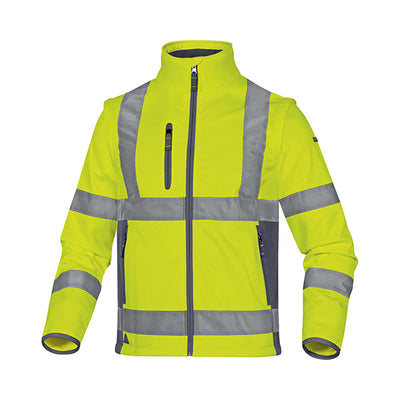 Giacca Softshell Moonlight 2 alta visibilità - poliestere - taglia M - giallo fluo - Deltaplus