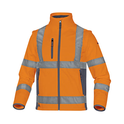 Giacca Softshell Moonlight 2 alta visibilità - poliestere - taglia XXL - arancio fluo - Deltaplus