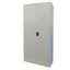 Armadio alto in metallo ad ante battenti - 4 ripiani regolabili - 100x45x200 cm - grigio - Bertesi