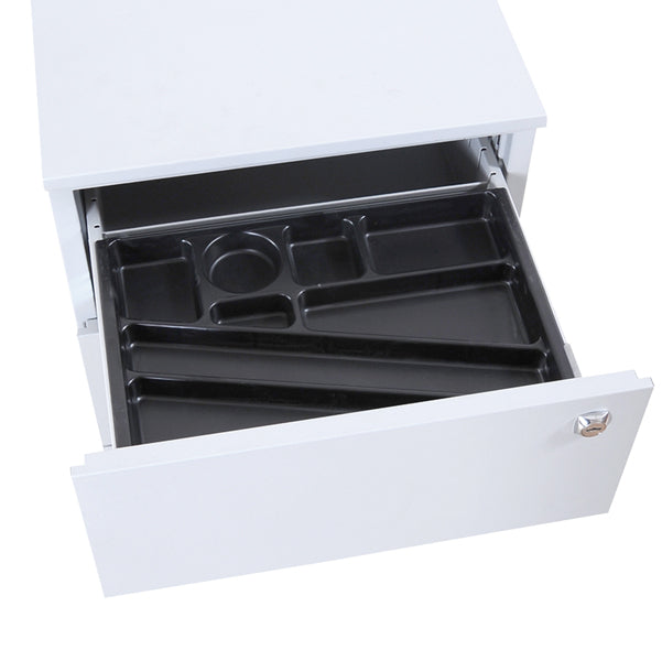 Cassettiere in metallo - 3 cassetti - 40 x 59 x 54 cm - grigio - Bertesi