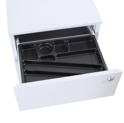 Cassettiere in metallo - 3 cassetti - 40 x 59 x 54 cm - grigio - Bertesi