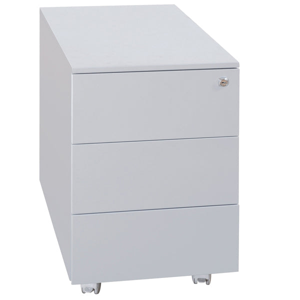 Cassettiere in metallo - 3 cassetti - 40 x 59 x 54 cm - grigio - Bertesi