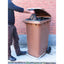 Bidone carrellato - 48x55x93 cm - 120 L - marrone - Mobil Plastic