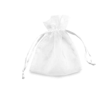 Sacchetti organza Milly - 12,5 x 17 cm - bianco - PNP - conf. 20 pezzi