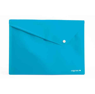 Busta con bottone - 33 x 24,5 cm - PP - colori assortiti - Colorosa - conf. 6 pezzi