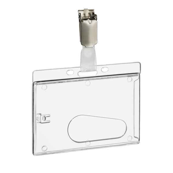 Portabadge rigido - 5,4 x 8,5 cm - Durable - conf. 50 pezzi