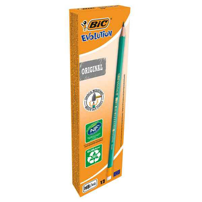 Matite ECOsolutions Evolution Graphite - 655 HB - con gommino - Bic - scatola da 12 pezzi