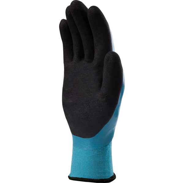 Guanti Wet&dry VV636BL - poliammide - palmo in nitrile - taglia 08 - blu/nero - Deltaplus