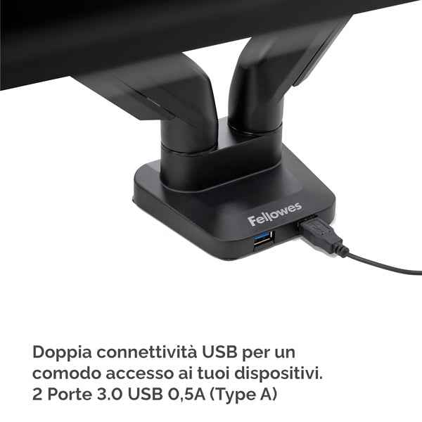 Braccio portamonitor doppio Platinum Series - Fellowes