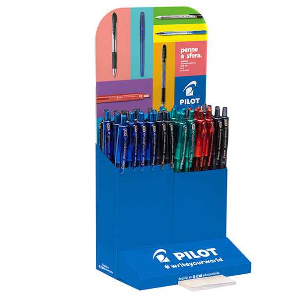 Penna a scatto Supergrip G - punta 1,6mm - colori assortiti  - Pilot - expo 48 pezzi