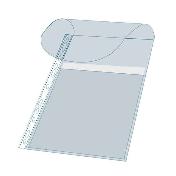 Busta forata 5503E - c/soffietto e patella - liscia - A4 - PPL - Exacompta - conf. 10 pezzi