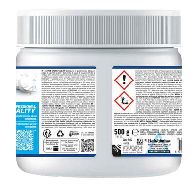 Pastiglie cloro Active Chlor - 500 gr - Sanitec - conf. 150 pezzi