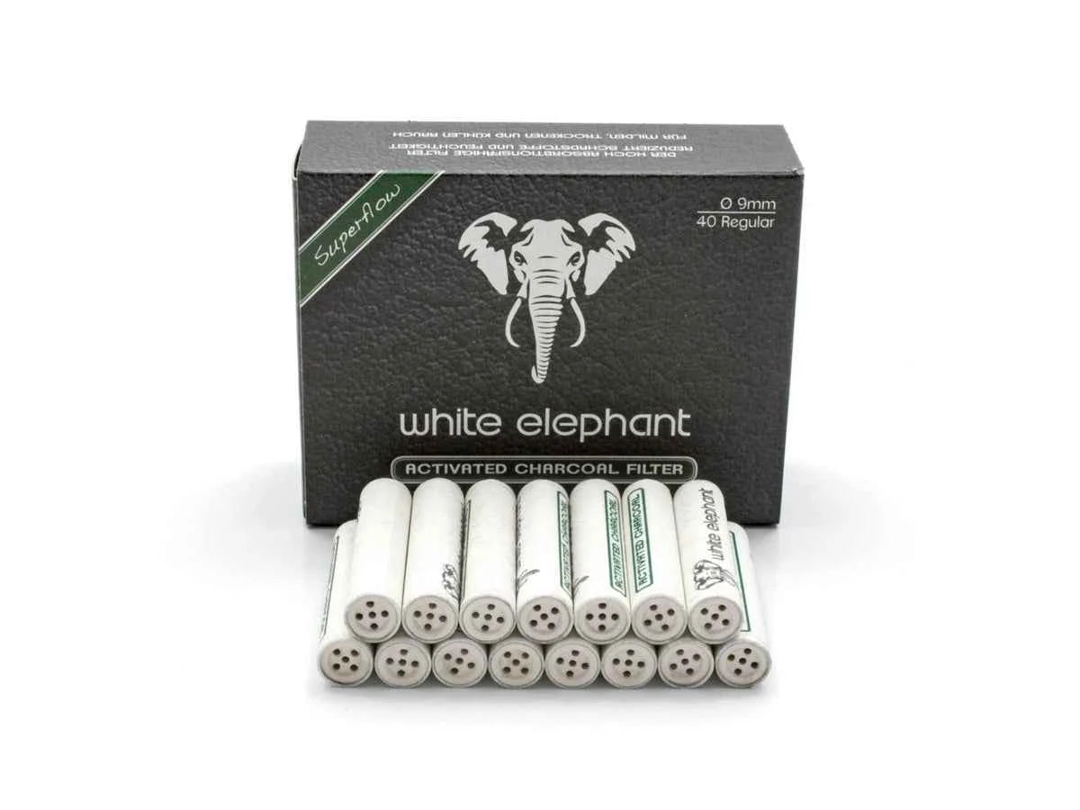 White Elephant FILTRO x PIPA CARBONE ATTIVO 9 mm 40 pz (20102)