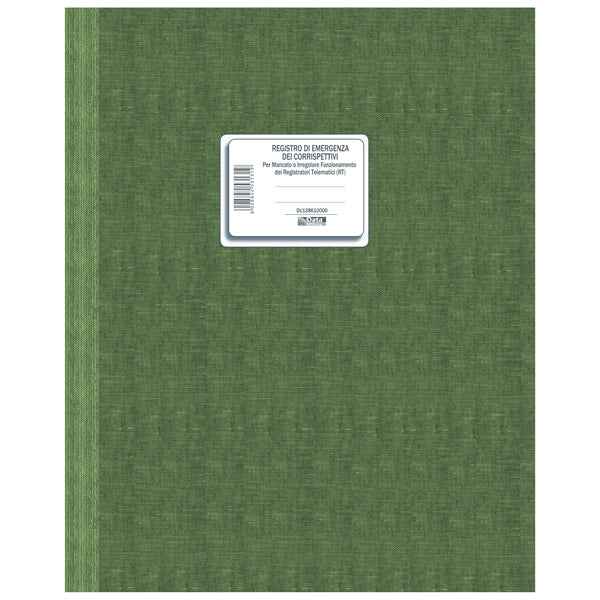 Registro corrispettivi per mancato o irregolare funzionamento - 46 pagine numerate - 31 x 24,5 cm - DU138610000 - Data Ufficio