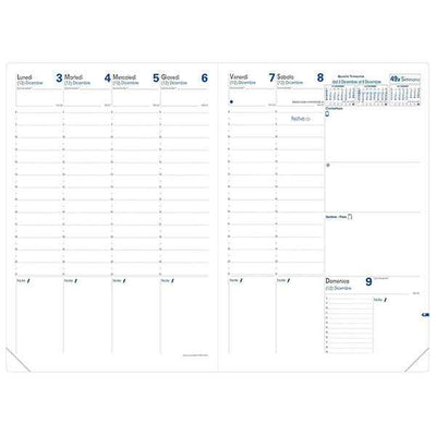 Agenda settimanale Prenote 2027 - copertina Impala - 21 x 29,7 cm - nero - Quo Vadis