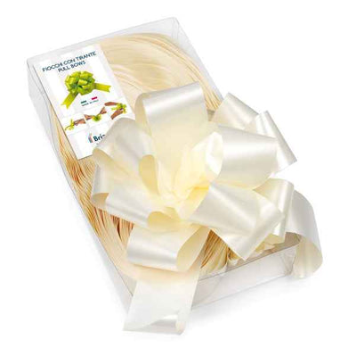 Nastri strip 6800 - in polipropilene - avorio 25 - per fiocco autocomponibile - 50 mm - diametro 20 cm - Brizzolari - conf. 30 pezzi
