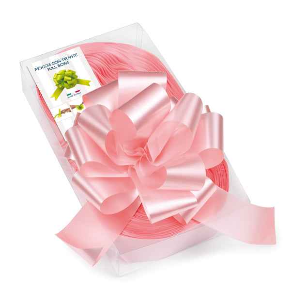 Nastri strip 6800 - in polipropilene - rosa baby 05 - per fiocco autocomponibile - 50 mm - diametro 20 cm - Brizzolari - conf. 30 pezzi