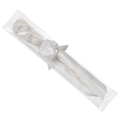 Nastri strip 6800 - in polipropilene - bianco 01 - per fiocco autocomponibile - 50 mm - diametro 20 cm - Brizzolari - conf. 50 pezzi