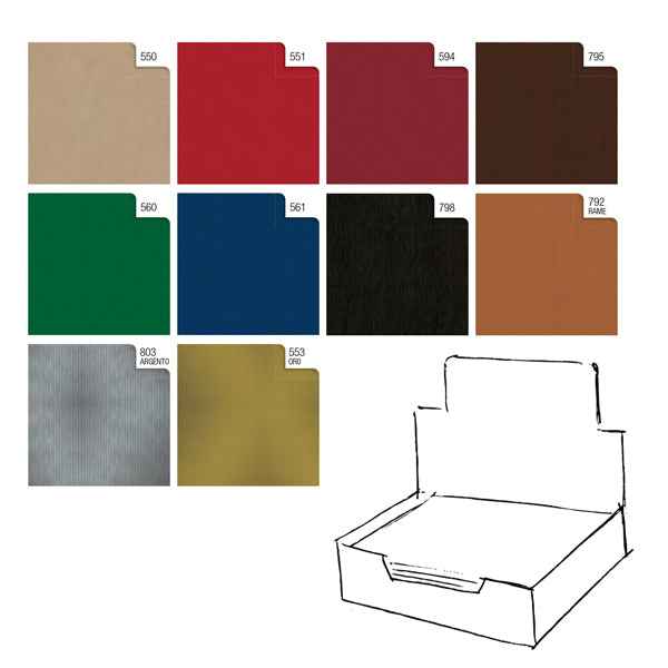 Carta regalo - kraft - Dark - 70 x 100 cm - Rex Sadoch - scatola 100 fogli