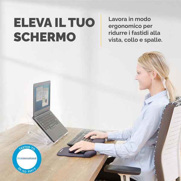 Supporto notebook Clarity - 35x27x13,4-20,4cm - Fellowes