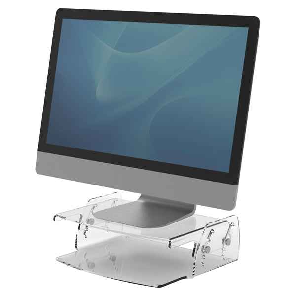 Supporto monitor regolabile Clarity - 35x25,6x7-13cm - Fellowes