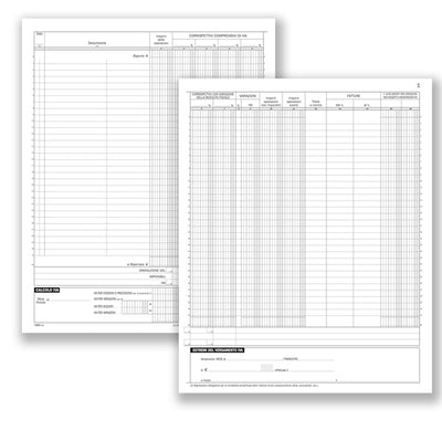 Registro Corrispettivi - 16 pagine numerate - 31 x 24,5 cm - DU1386N0000 - Data Ufficio