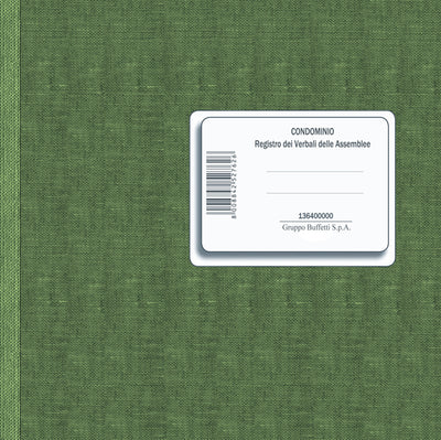 Registro verbali assemblee condominiali - 80 pagine - 31 x 24,5 cm - DU136400000 - Data Ufficio