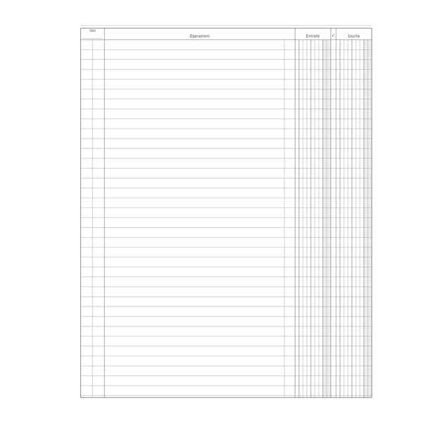 Registro Entrate-Uscite - 100 pagine - 31 x 24,5 cm - DU135800000 - Data Ufficio