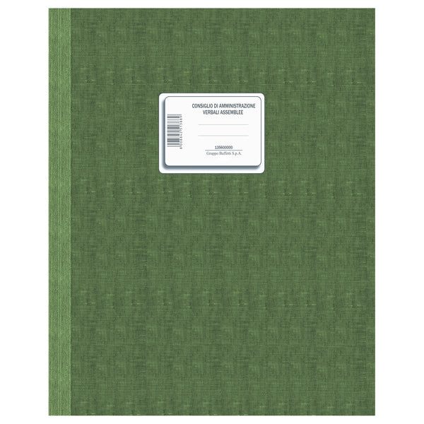 Registro Verbali Consiglio Amministrazione - 96 pagine numerate - uso bollo - 31 x 24,5 cm - DU135600000 - Data Ufficio