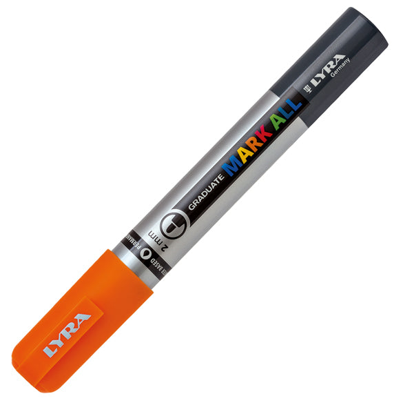 Marcatore a base d'acqua Graduate Mark All  - punta tonda 2mm - arancione - Lyra