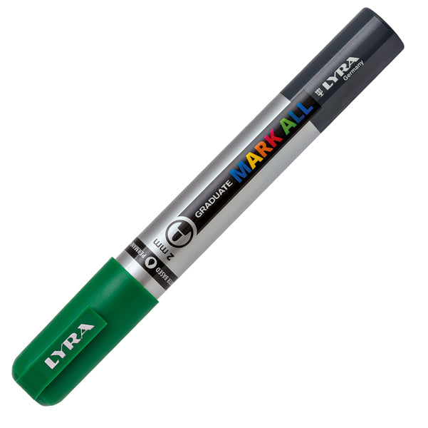 Marcatore a base d'acqua Graduate Mark All  - punta tonda 2mm - verde prato - Lyra