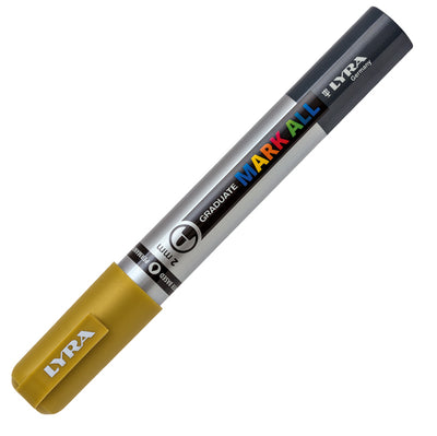 Marcatore a base d'acqua Graduate Mark All  - punta tonda 2mm - oro - Lyra