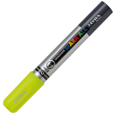 Marcatore a base d'acqua Graduate Mark All  - punta tonda 2mm - giallo fluo - Lyra