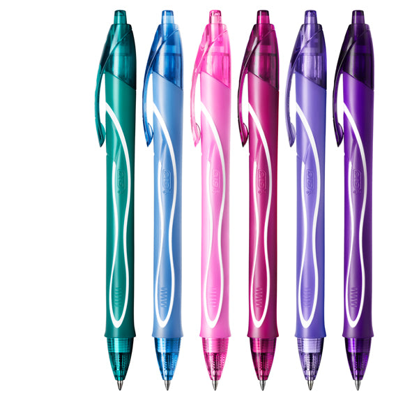 Penna gel scatto Geolocity Quick Dry - punta 0,7 mm - 10 colori assortiti - Bic - box 30 pezzi