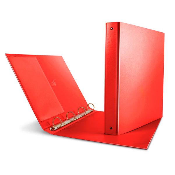 Raccoglitore Nettuno - 22 x 30 cm - 4 anelli a Q 65 mm - dorso 8,5 cm - rosso - Sei Rota