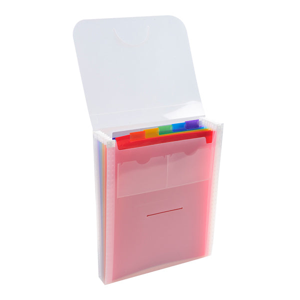 Classificatore valigetta verticale cristallo - 25,5x30,5cm - 6 tasche - PPL - Exacompta