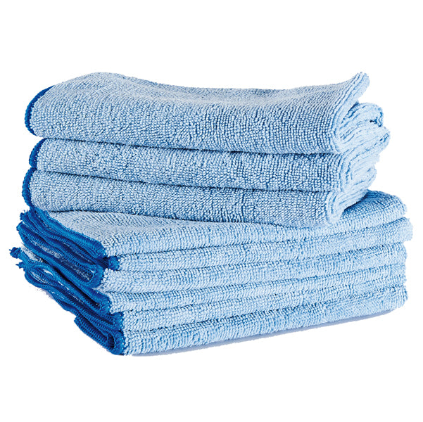 Panni microfibra Ultrega - 40 x 40 cm - azzurro - PerfettoFactory - conf. 10 pezzi