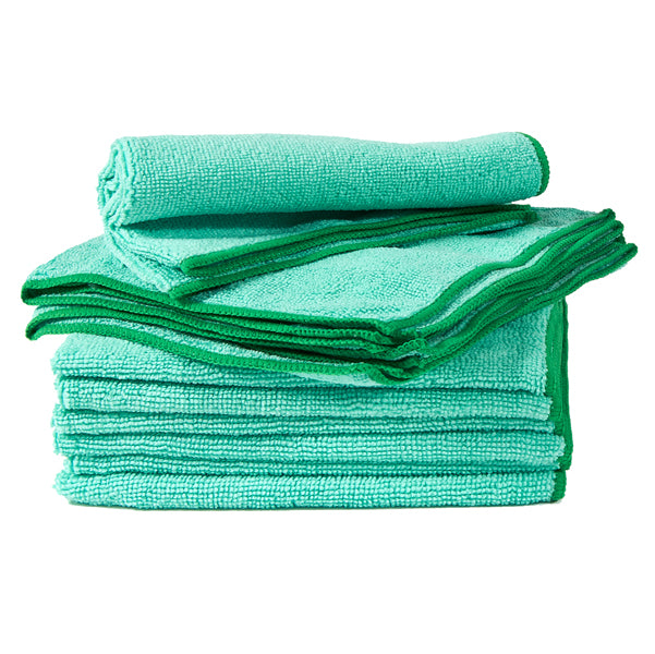Panni microfibra Ultrega - 40 x 40 cm - verde - PerfettoFactory - conf. 10 pezzi