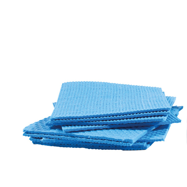 Pannospugna Aquos - 18 x 20 cm - azzurro - PerfettoFactory - conf. 10 pezzi