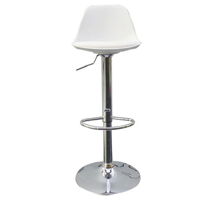 Sgabello Bobba - PPL acciaio cromato - 39 x 42 x 83 / 104 cm - bianco - Paperflow